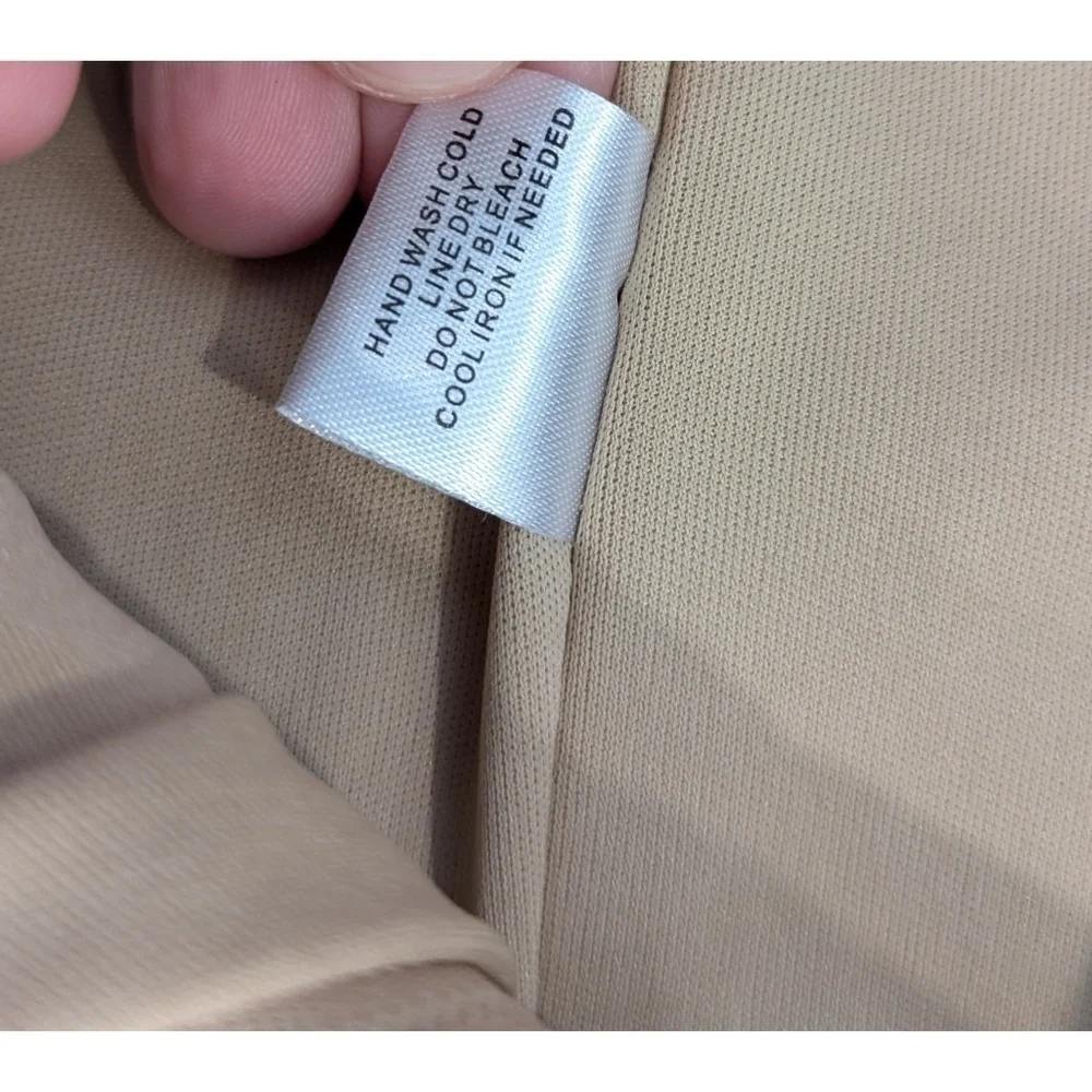 Evereve Tan West Bank Faux Leather Blazer Size Large